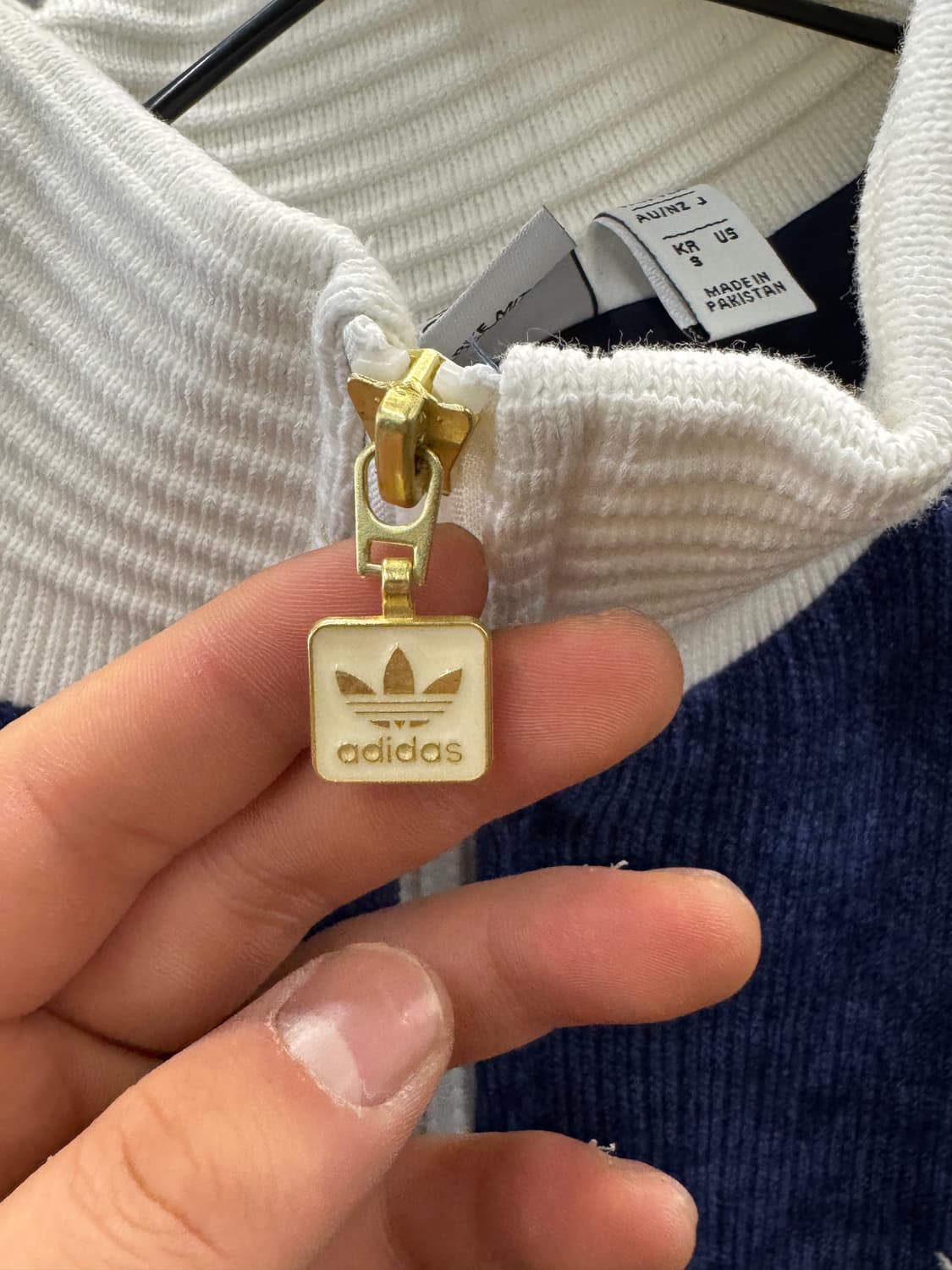 아디다스 벨벳 코듀로이 트랙탑 네이비 S 상품이미지4