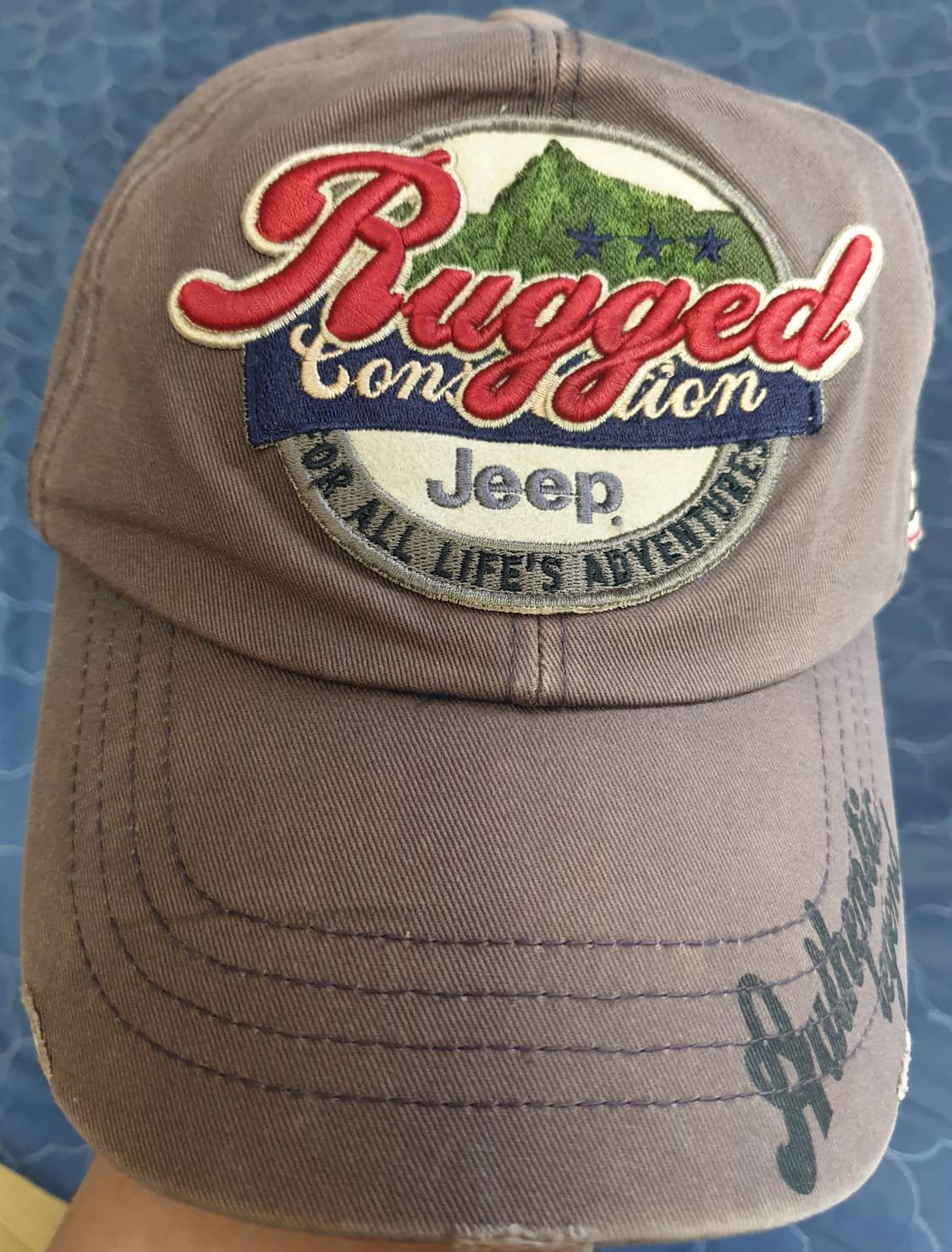 (빈티지) JEEP 클래식 와펜패치 워싱 볼캡 차콜 (F) 상품이미지1