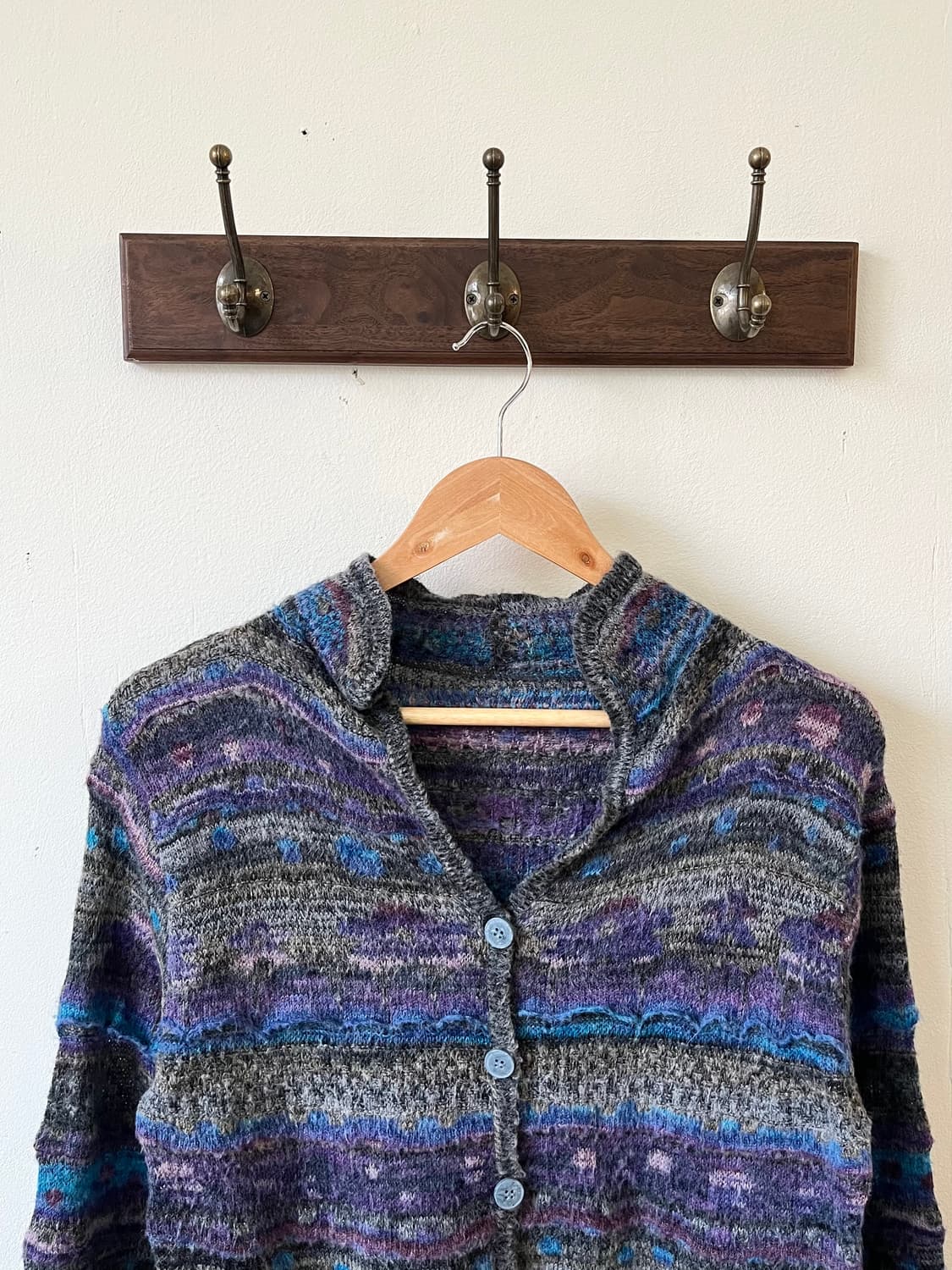 japan vtg 레인보우 스웨터 가디건 상품이미지2