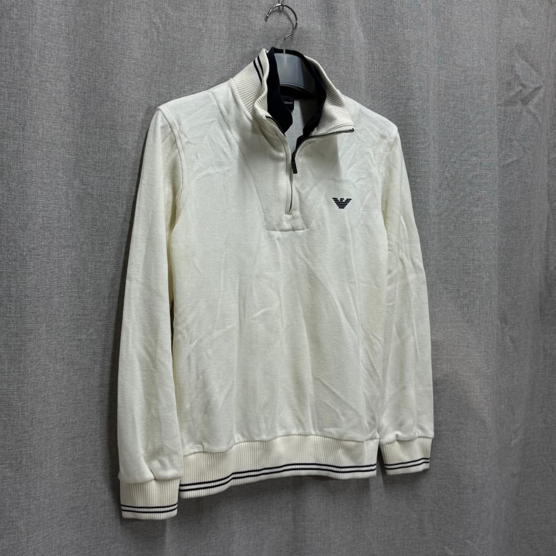 [M] 엠포리오 아르마니 카라 하프넥 반집업 니트 상품이미지2