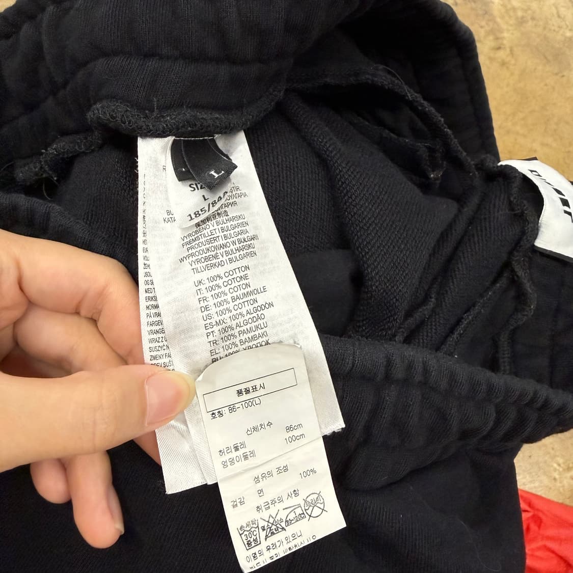 [정품/L] 디젤 로고 스웻 조거 팬츠 b8 상품이미지6