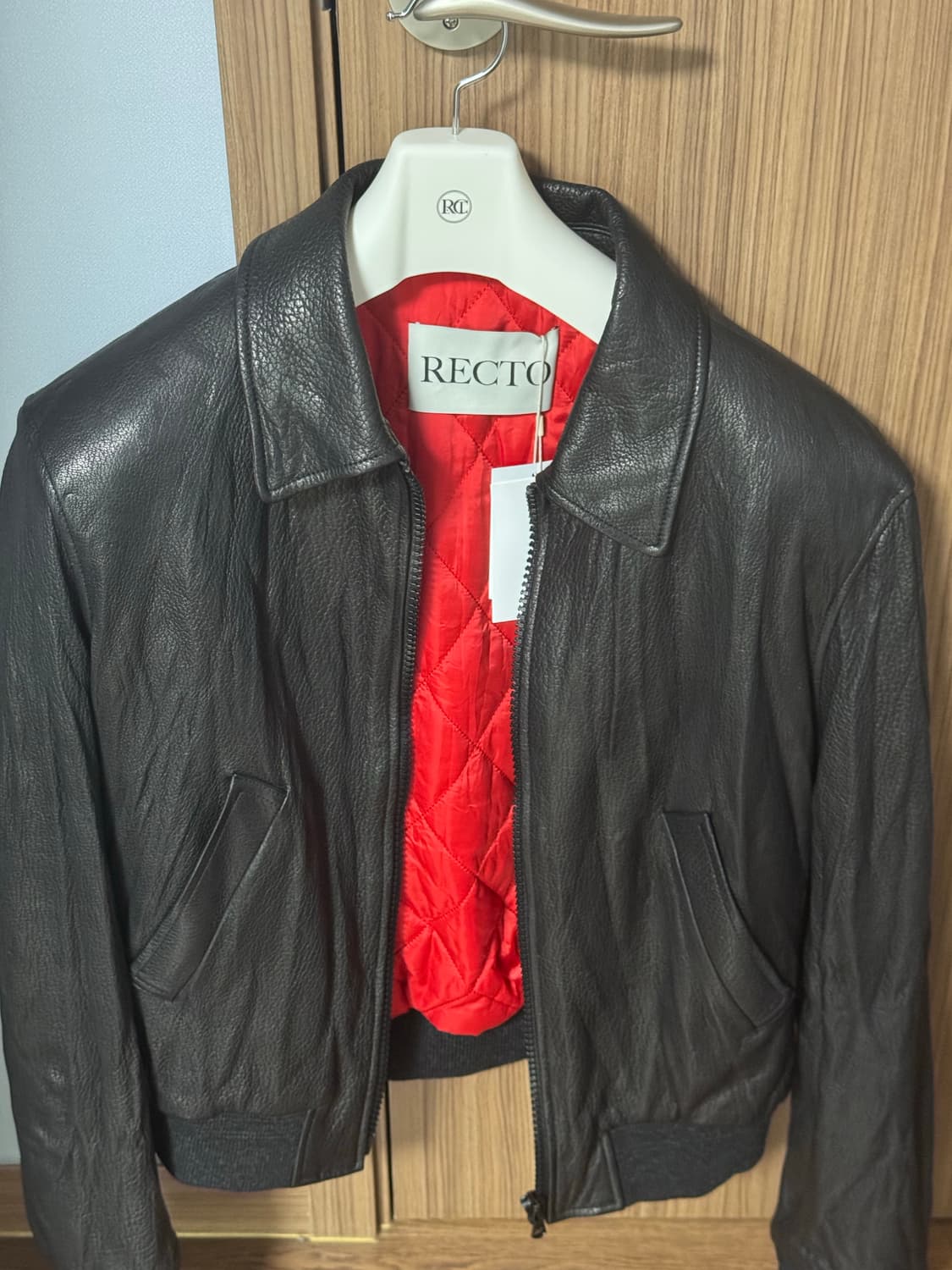 렉토 벤 크링클 레더점퍼 상품이미지1