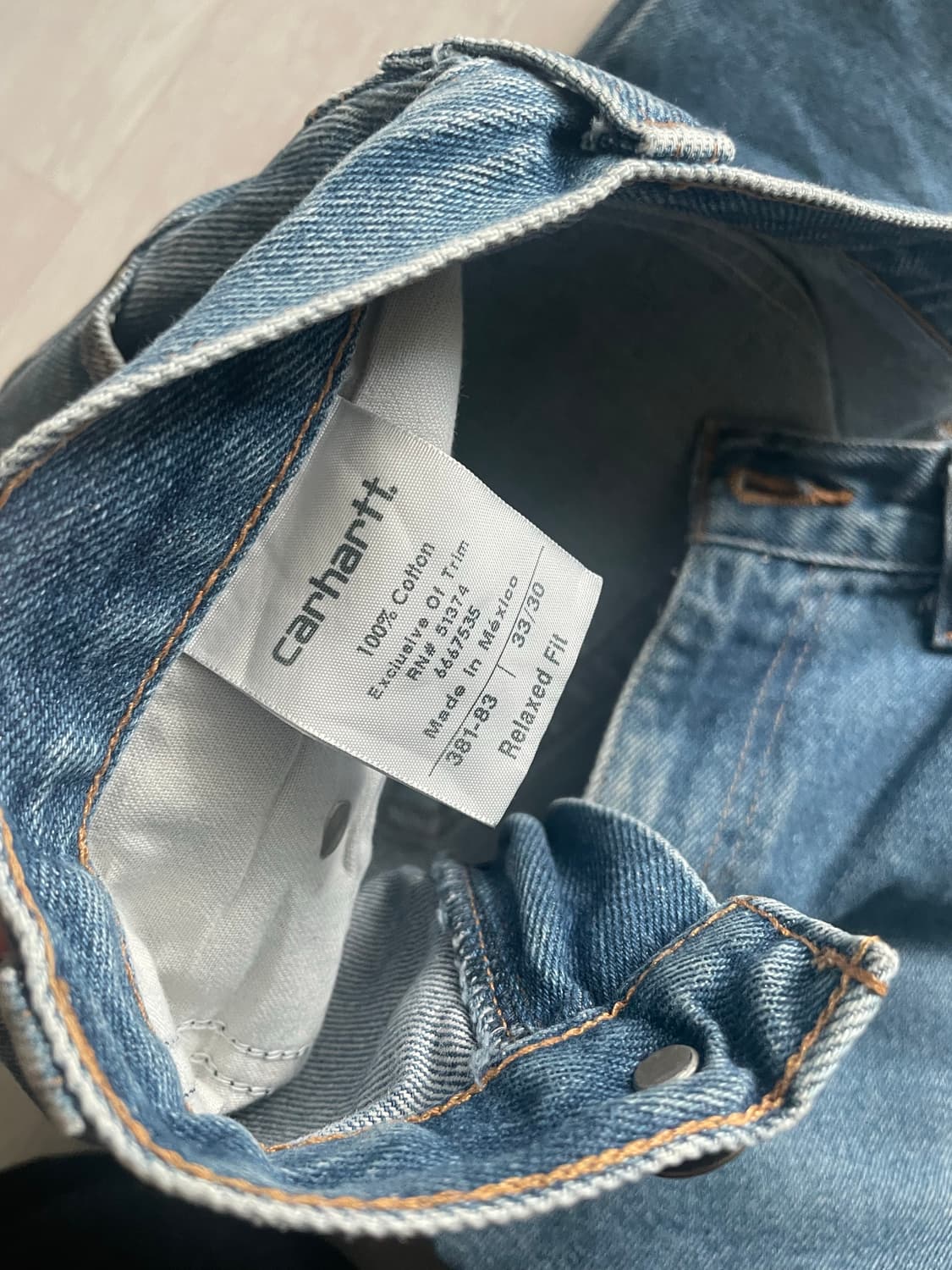 빈티지 칼하트 데님 릴랙스핏 33x30 상품이미지4