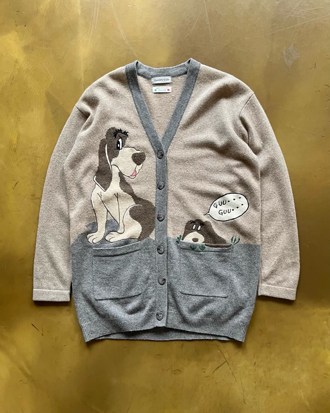 80-90s Italian Lambs Wool Knit Cardigan 상품이미지3