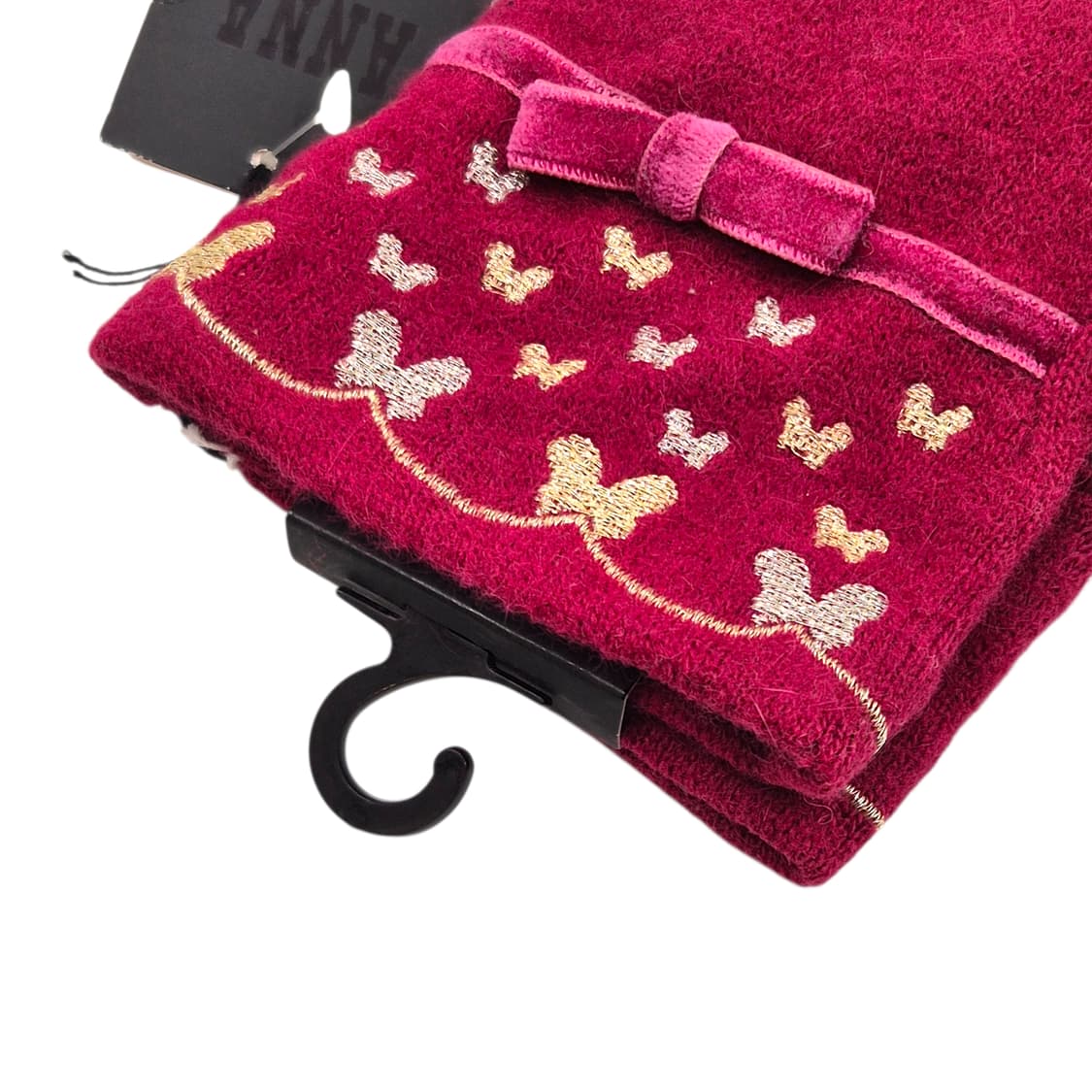 06s 안나수이 버건디 나비 앙고라&울 장갑 상품이미지3