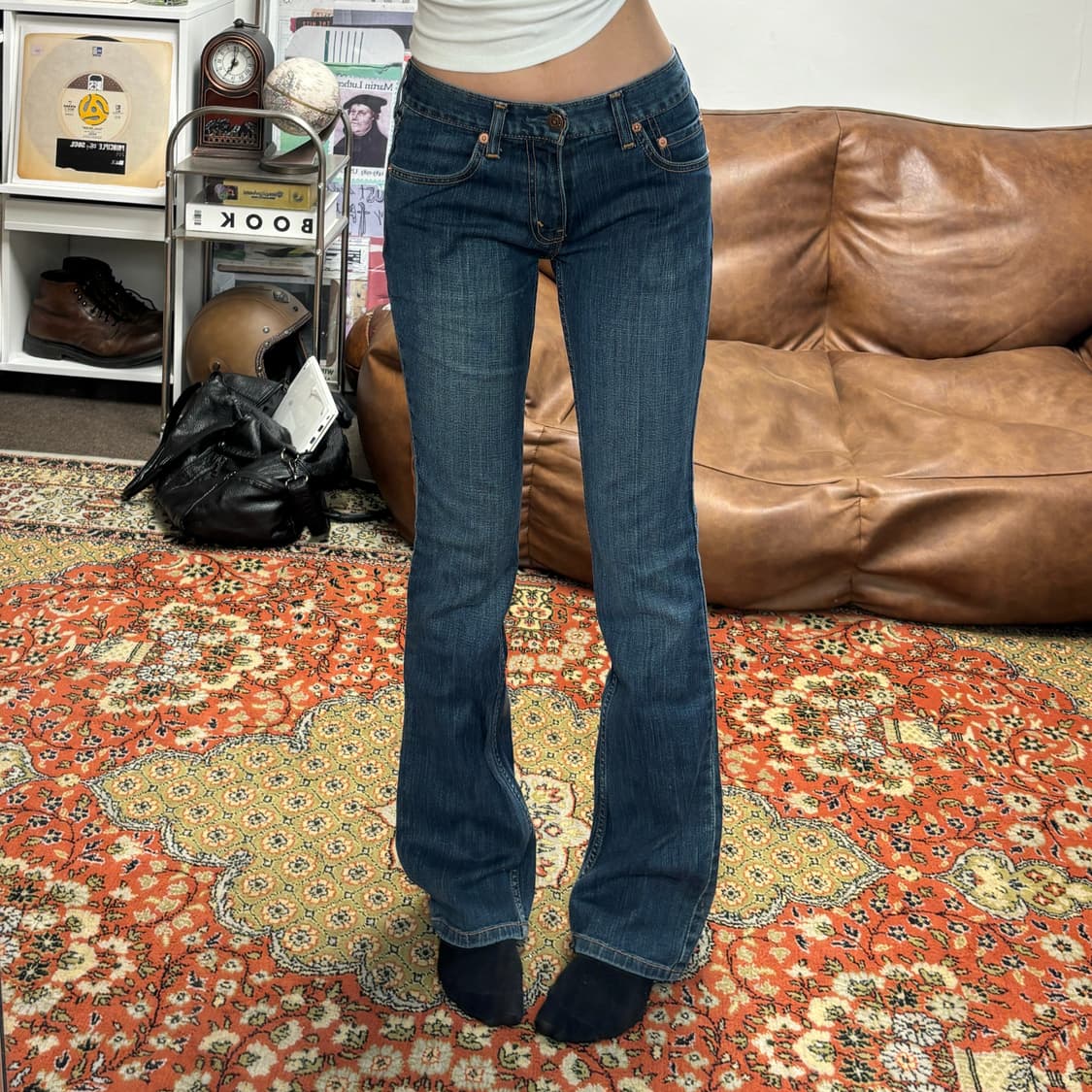 [27-28] 착용샷 O 리바이스 오렌지탭 부츠컷 데님 577 상품이미지2