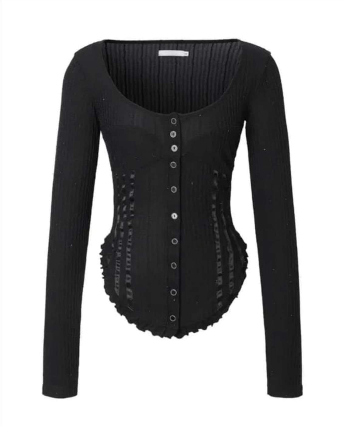 Threetimes twilight top (black) 상품이미지1