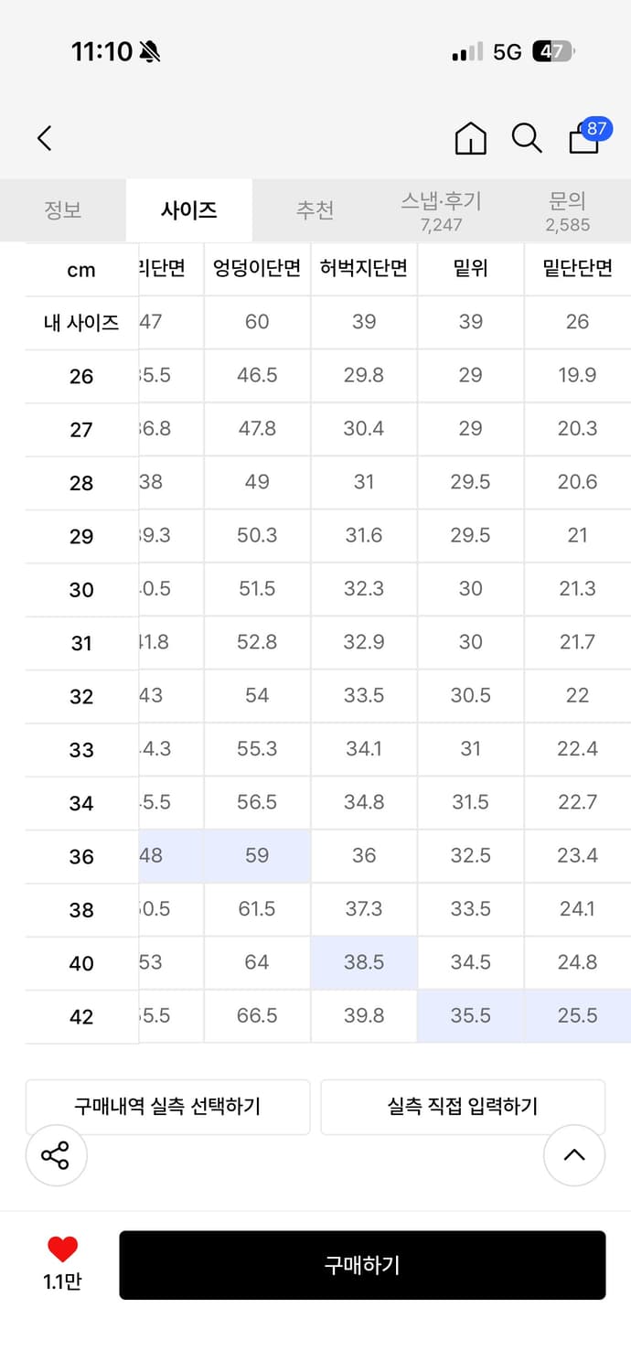 (42) 무신사 스탠다드 레귤러 핏 데님 팬츠 미디엄 인디고 상품이미지4