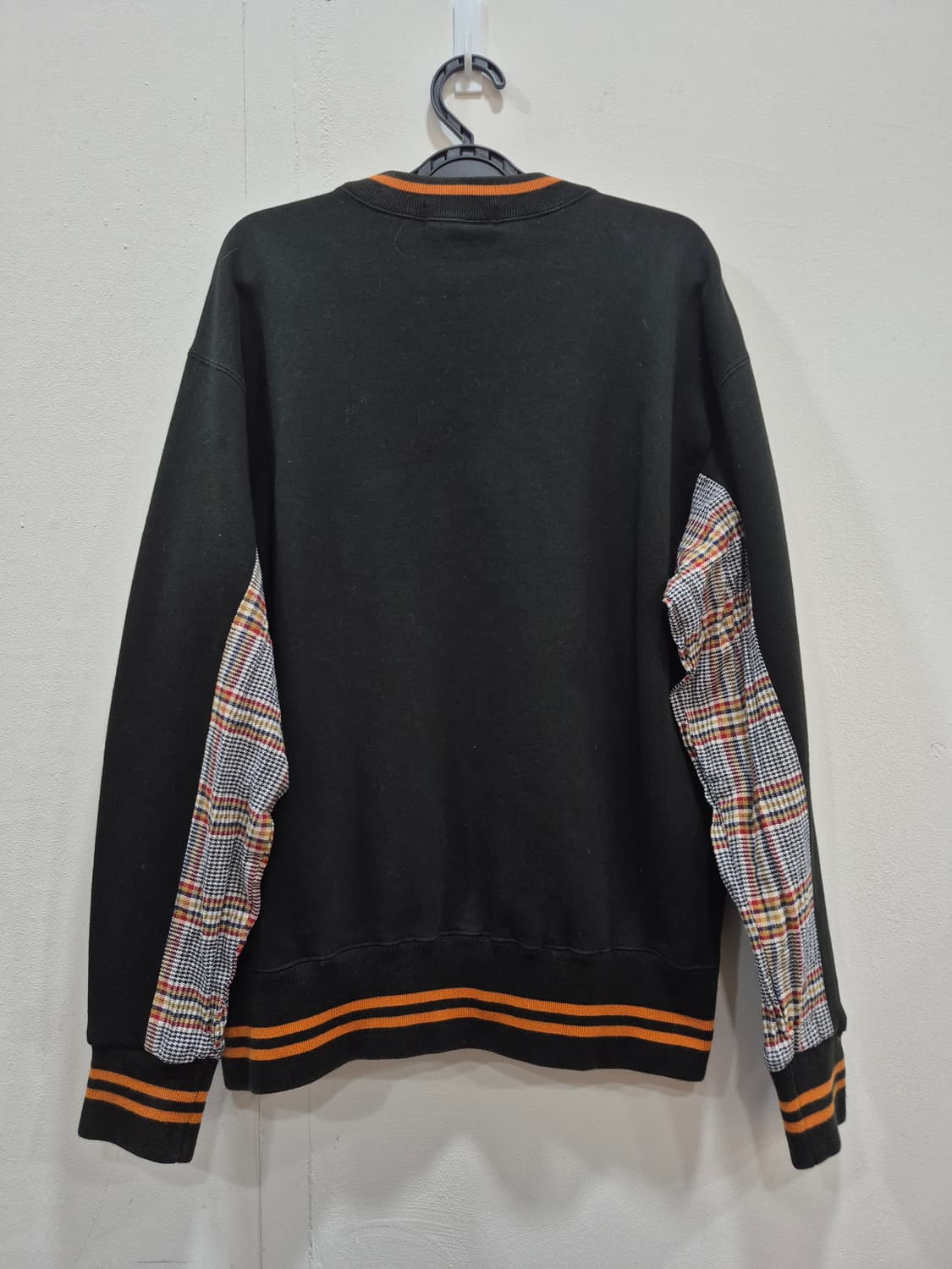 폴로랄프로렌 체크 패턴 패널이 있는 블랙 맨투맨 남성 95~100사이즈 상품이미지3