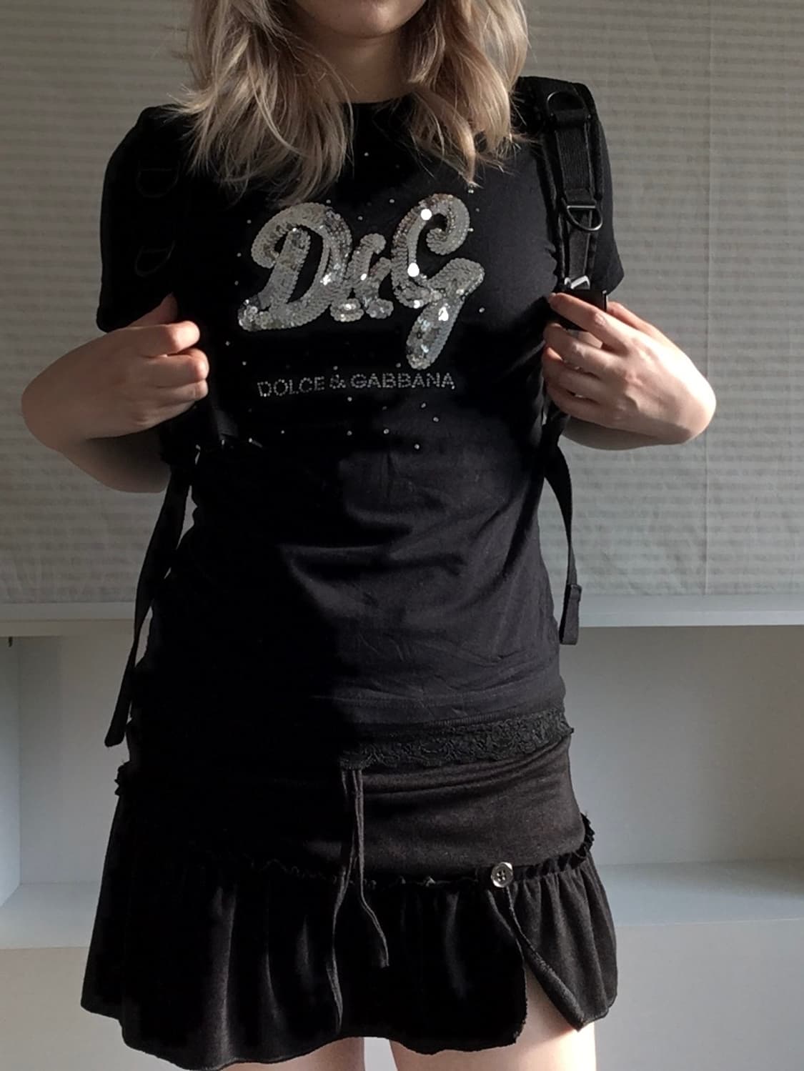 Dolce&gabbana black beads half t shirt 상품이미지3