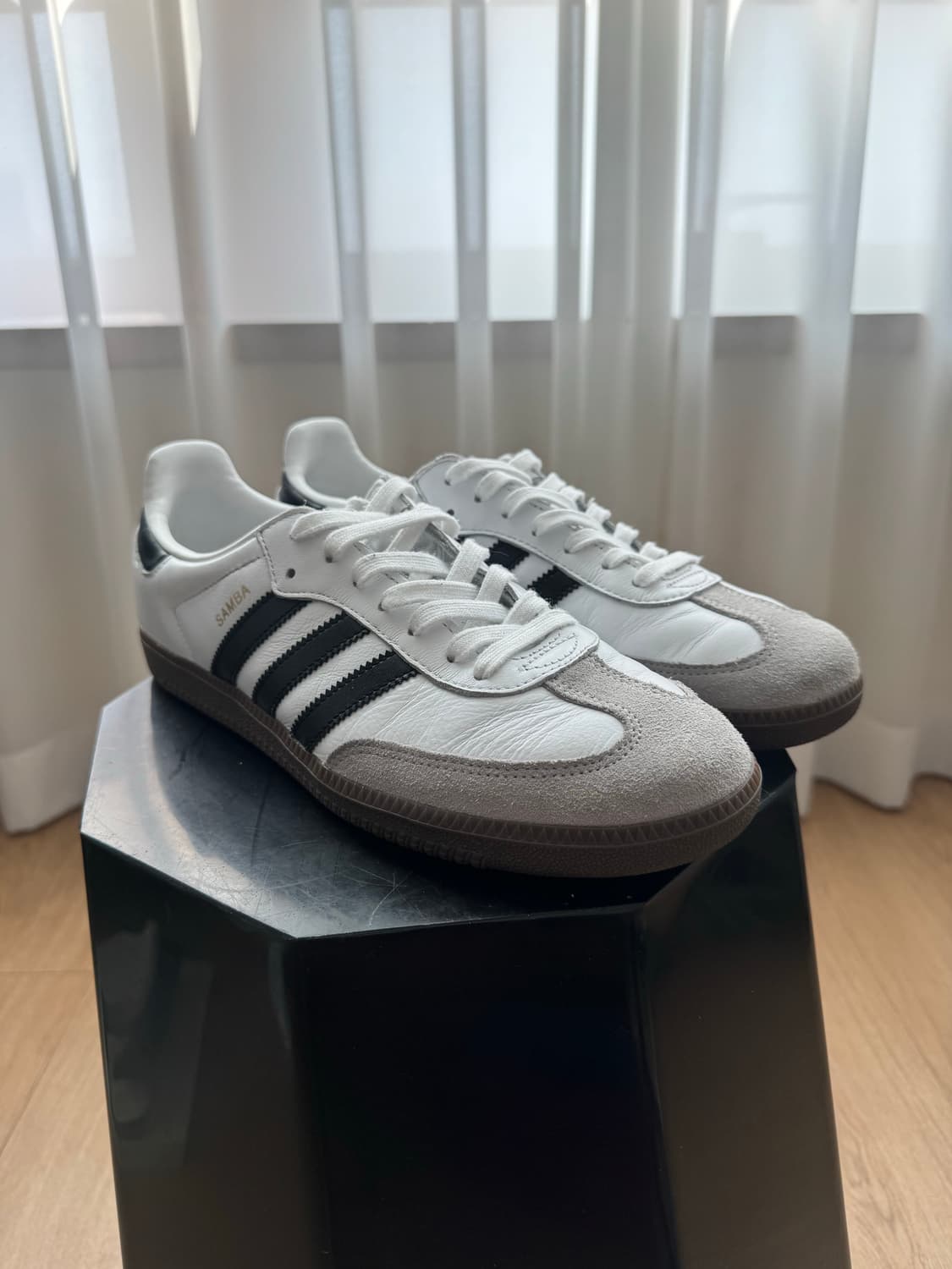 [280] 아디다스 삼바 OG 화이트 블랙 - 쇼핑몰 촬영용 S급 상품이미지8
