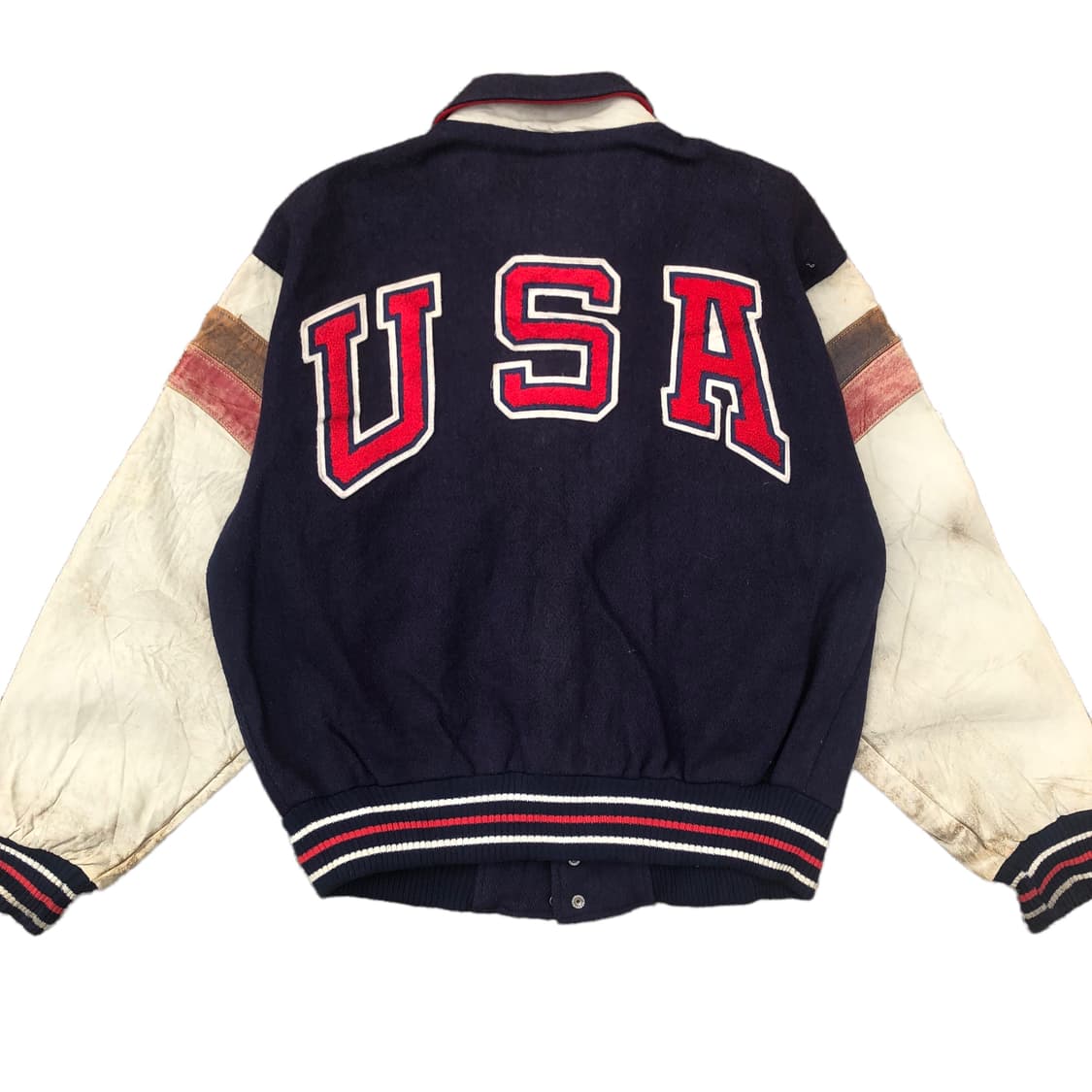 [L] 80s USA 올림픽 트레이닝센터 바시티자켓 상품이미지3