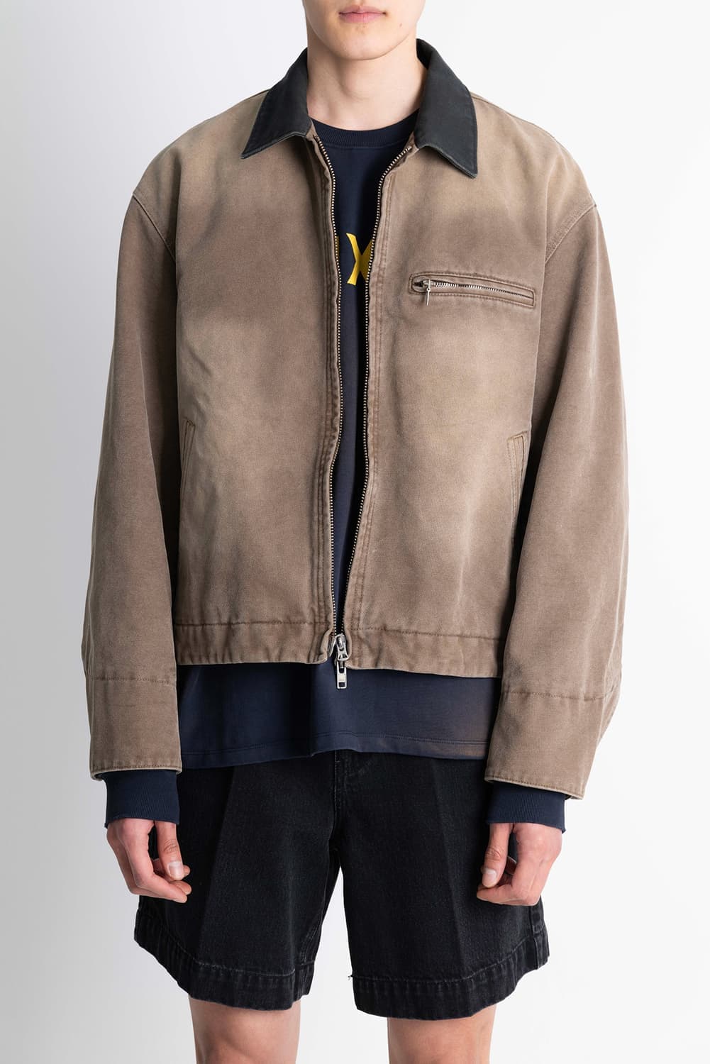 (런업 착용) BEUYS 뷰스 워크 자켓 브라운 (프리사이즈) 상품이미지1