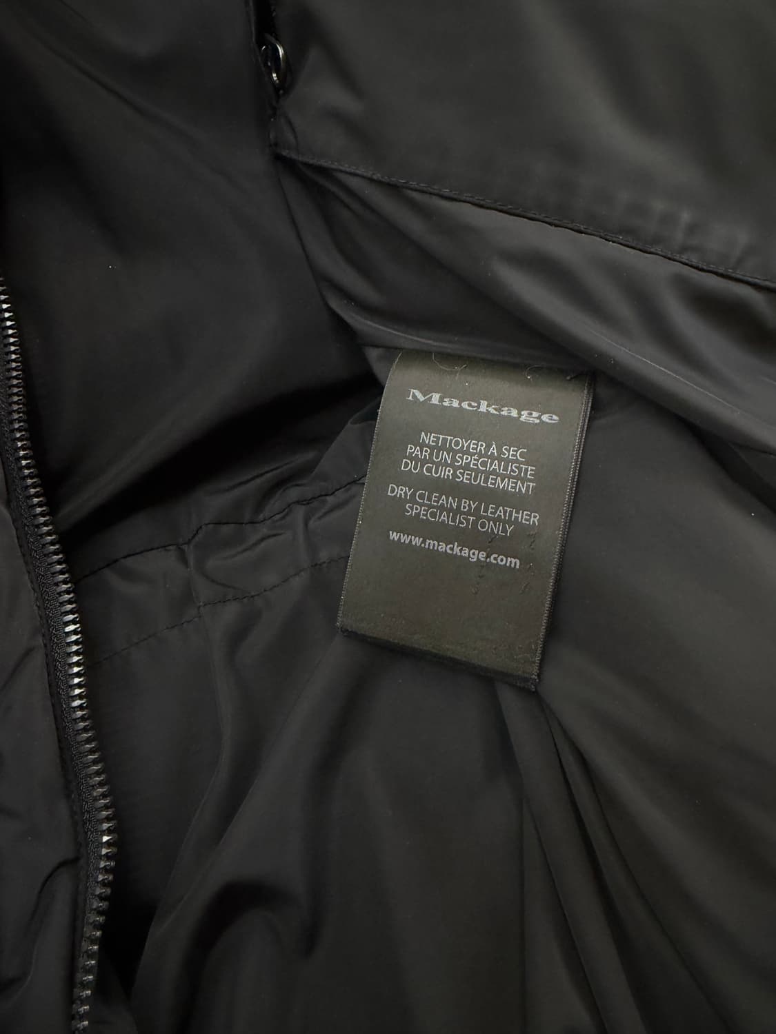 S/ 맥케이지 레더 트리밍 다운 후디드 패딩점퍼 상품이미지10