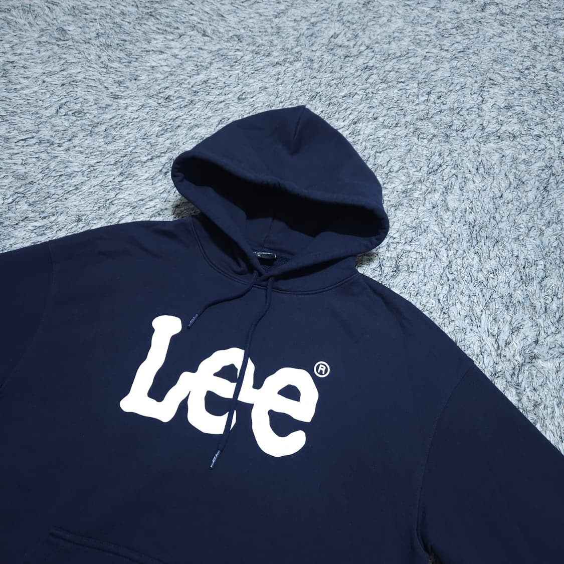 Lee) M 남자 네이비 오버핏 후드티셔츠 / 왕눈이샵 상품이미지4