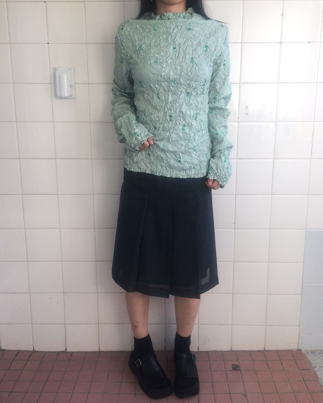 Pleats midi skirt 상품이미지5