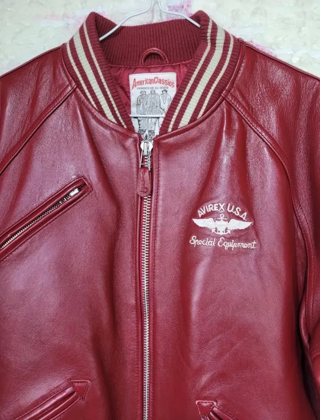 00's 아비렉스 가죽 자켓 M Avirex Leather jacket 상품이미지4