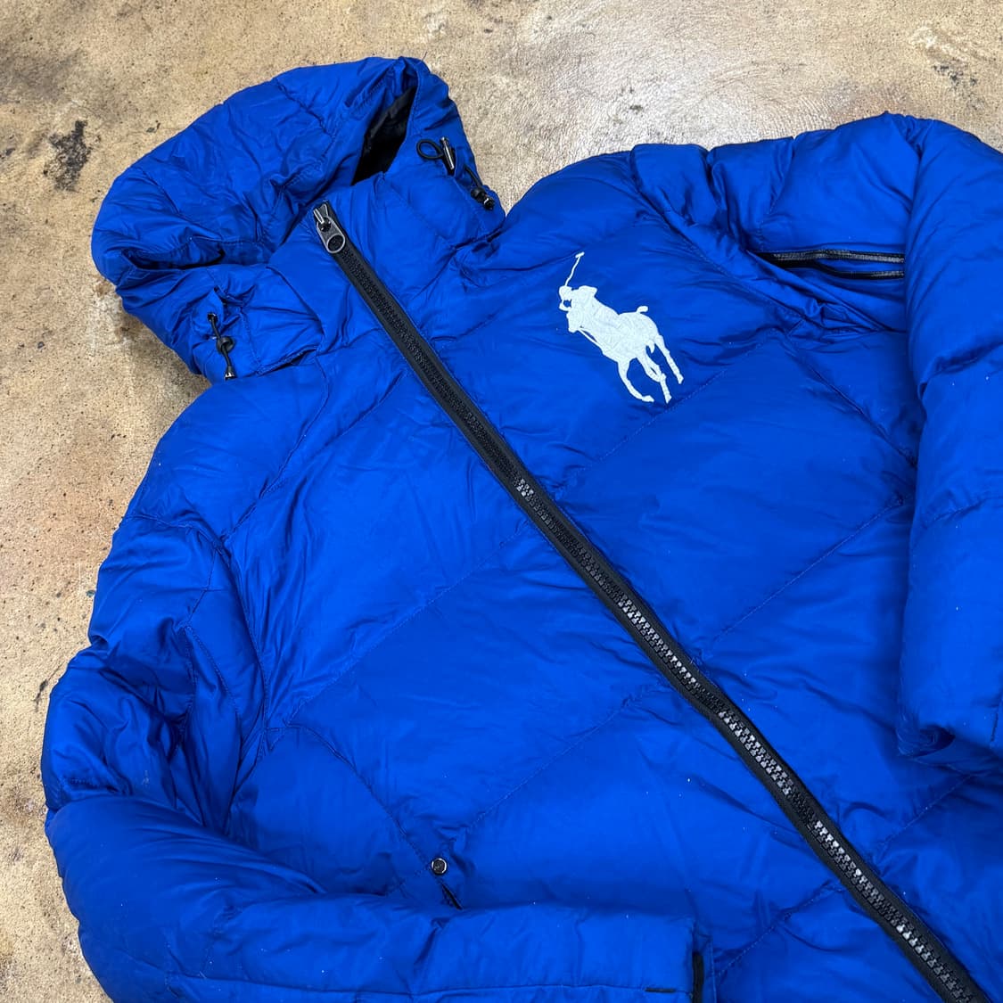 폴로 랄프로렌 빅포니 블루 숏패딩  상품이미지1