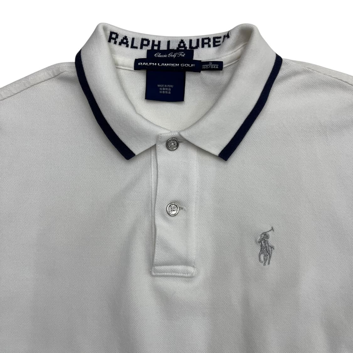 폴로 랄프로렌 실버포니 네이비배색 화이트 카라 반팔 S 상품이미지4