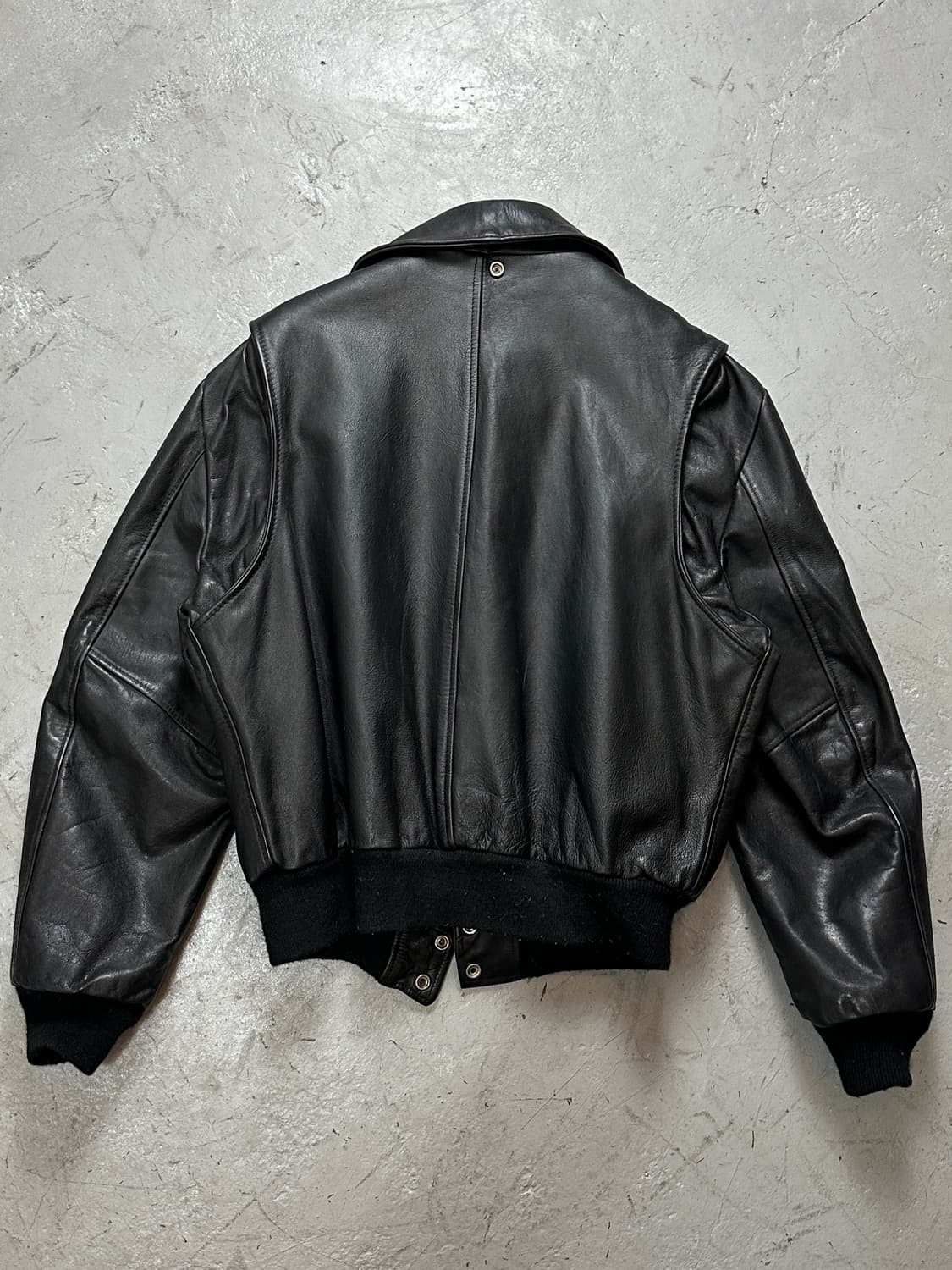 80's USA 빈티지 엑셀드 레더 봄버 자켓 빈티지 A2 레더 자켓 상품이미지4