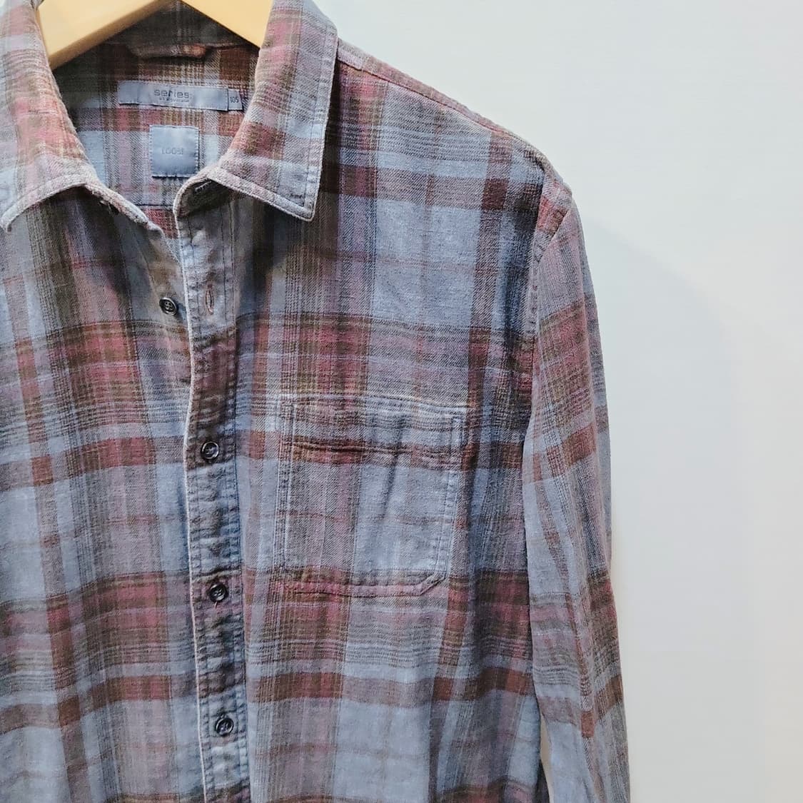 105) 시리즈 빈티지 체크남방  상품이미지3