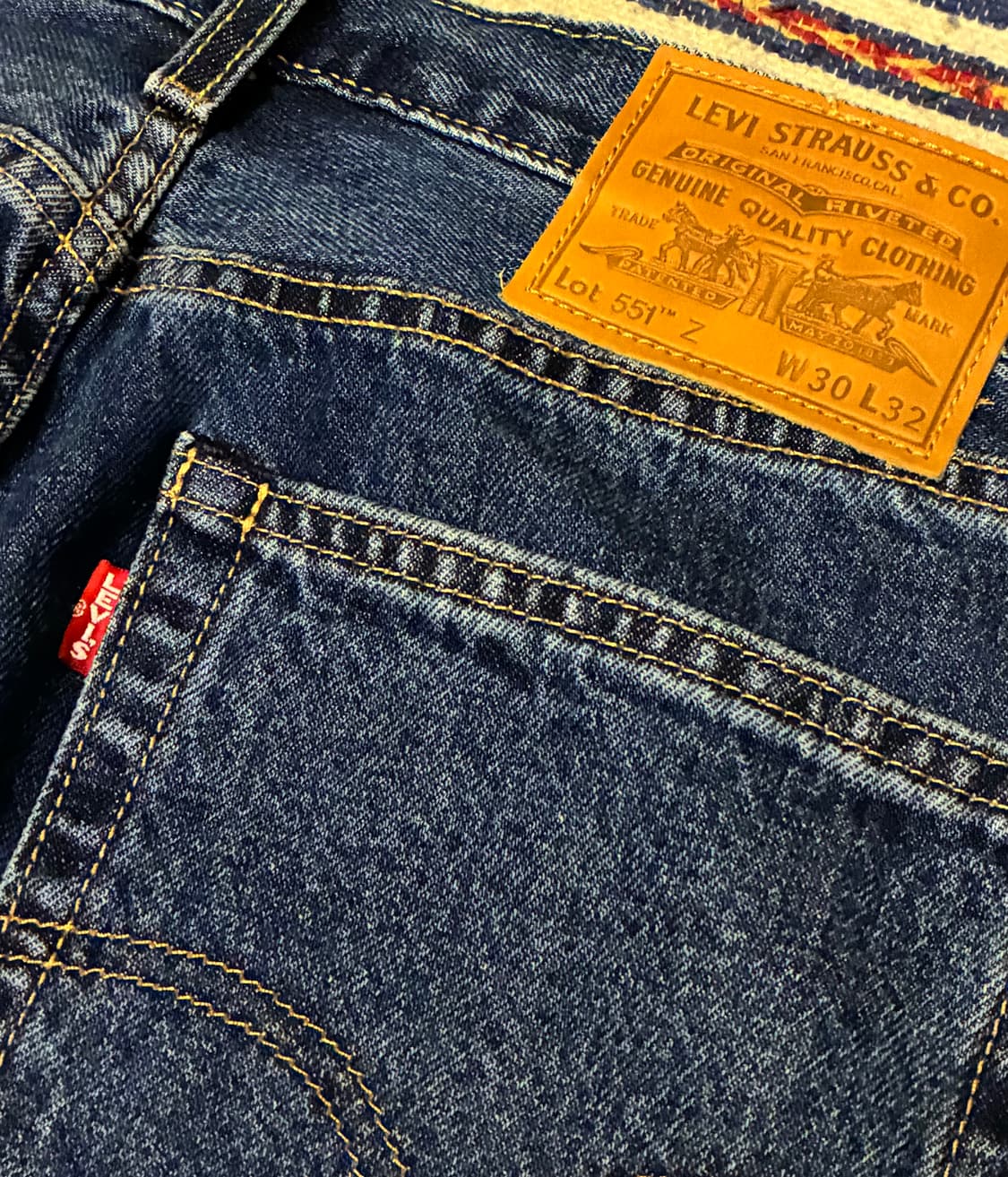(30~31)리바이스 551z 프리미엄 빅E 중청 데님 청바지 상품이미지8