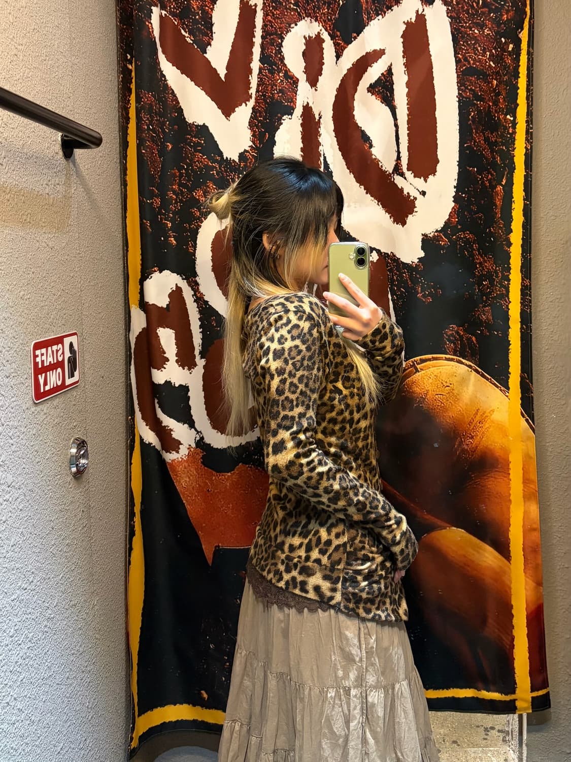 빈티지 레오파드 셔링 가디건 상품이미지3