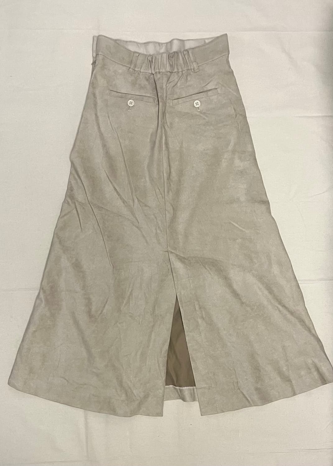 beige suede maxi-fit skirt 상품이미지7