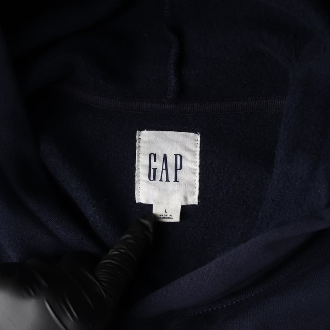 GAP 빅로고 아치 자수 후드티 네이비 L 상품이미지5