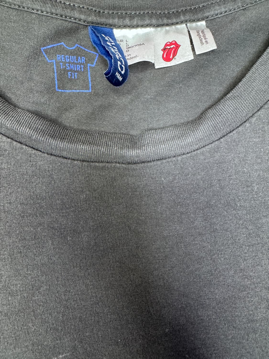 빈티지 H&M x 롤링스톤즈 믹재거 프린팅 티셔츠 그레이 L 상품이미지3