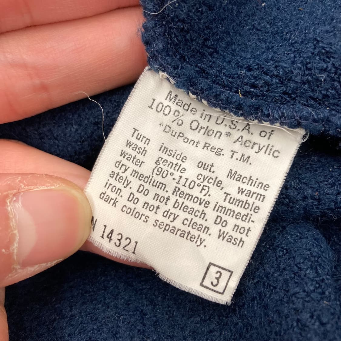 DIOR 크리스찬 디올 90s 빈티지 네이비 아크릴 니 상품이미지8