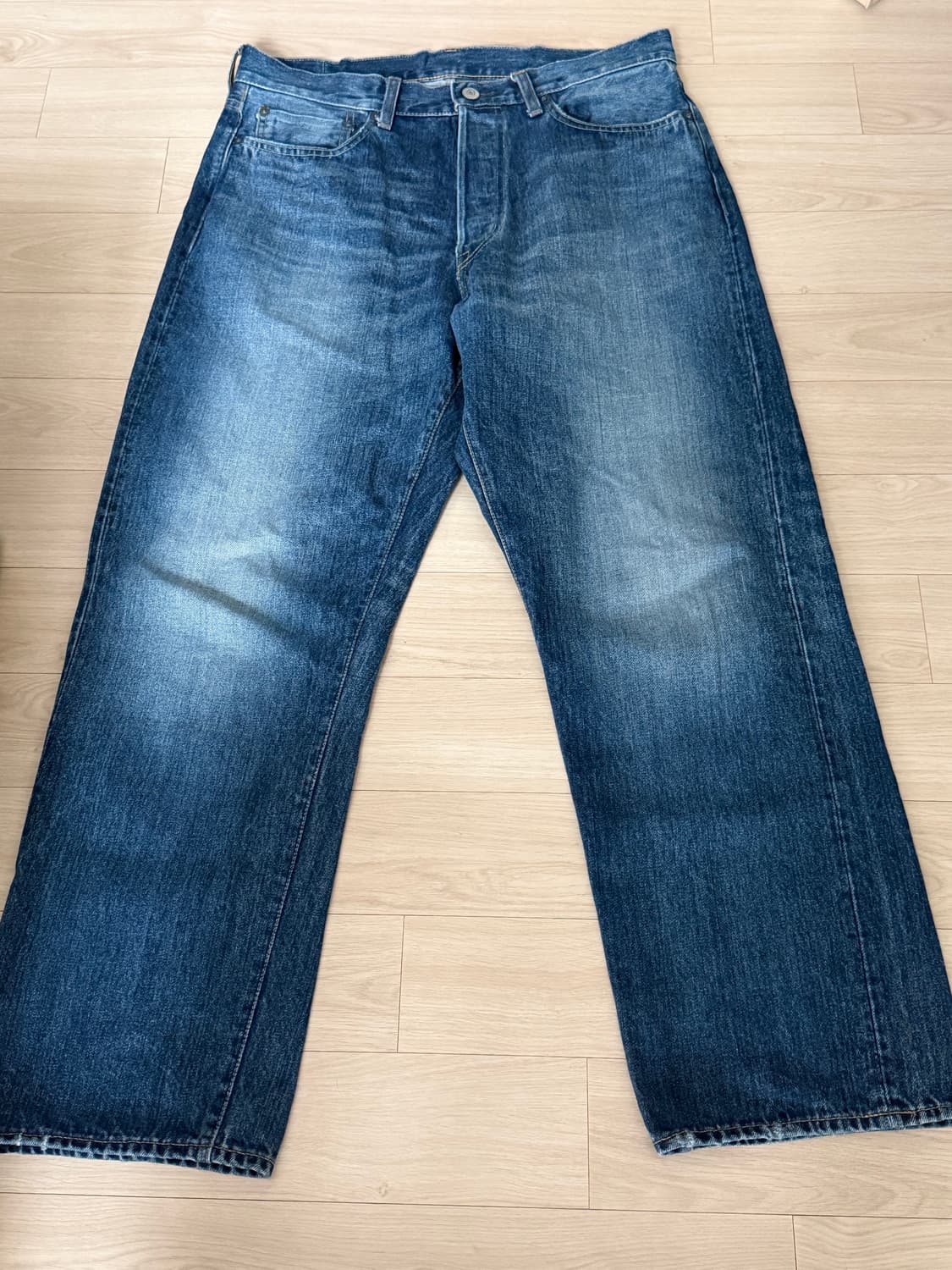 [32] 오디너리 핏츠 117USD 루즈핏 원워시 셀비지 데님 상품이미지4