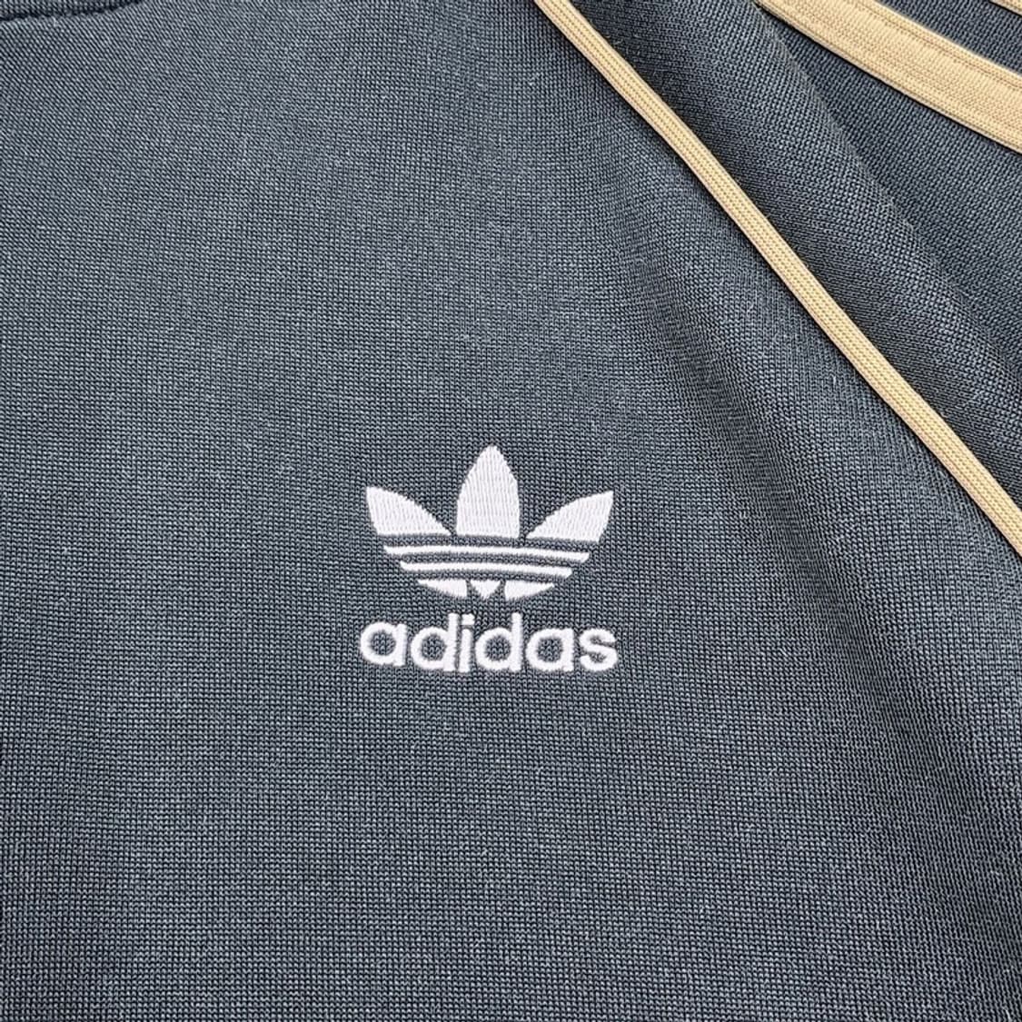 ADIDAS 딥그린+베이지 트랙탑 저지 M 상품이미지2