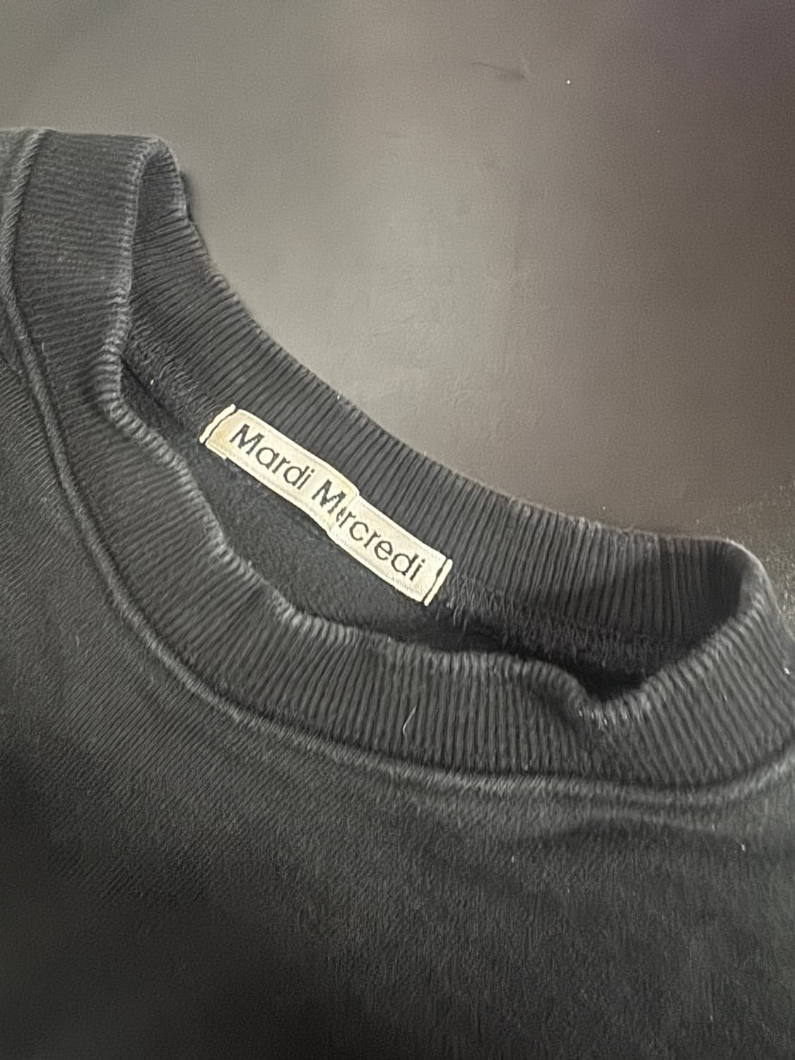 여성 마르디메크르디 플라워 오버핏 맨투맨 F 블랙 상품이미지3