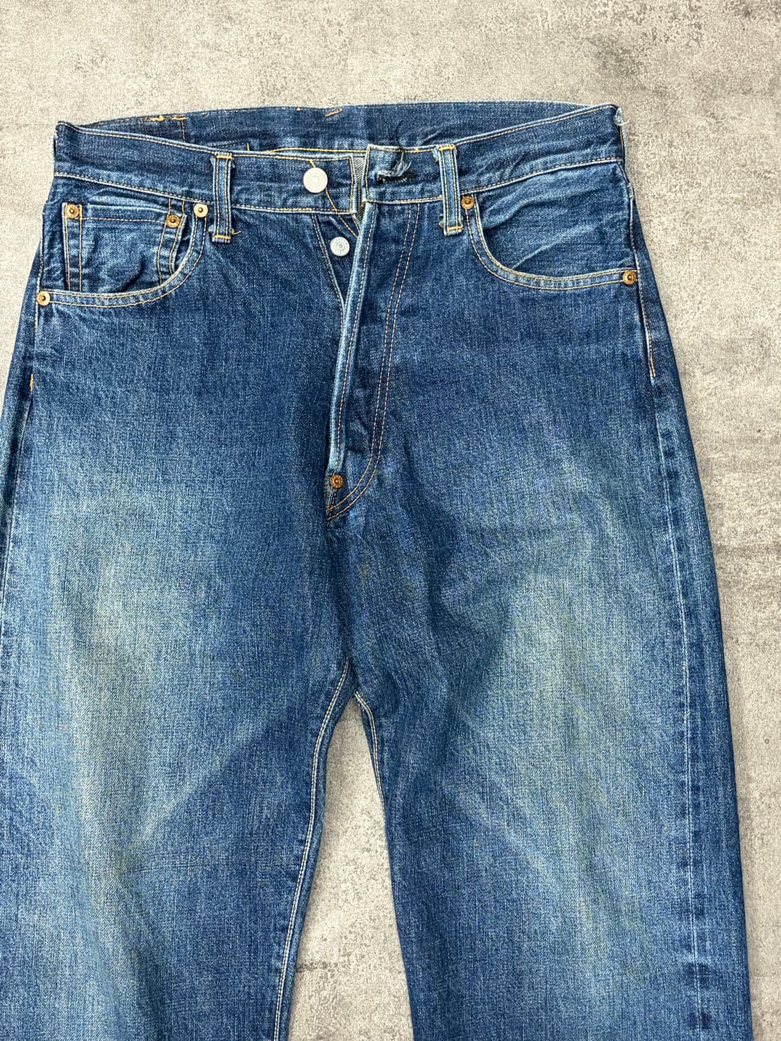 90s evisu 초기형 evis 황소패치 셀비지 데님 팬츠 상품이미지2