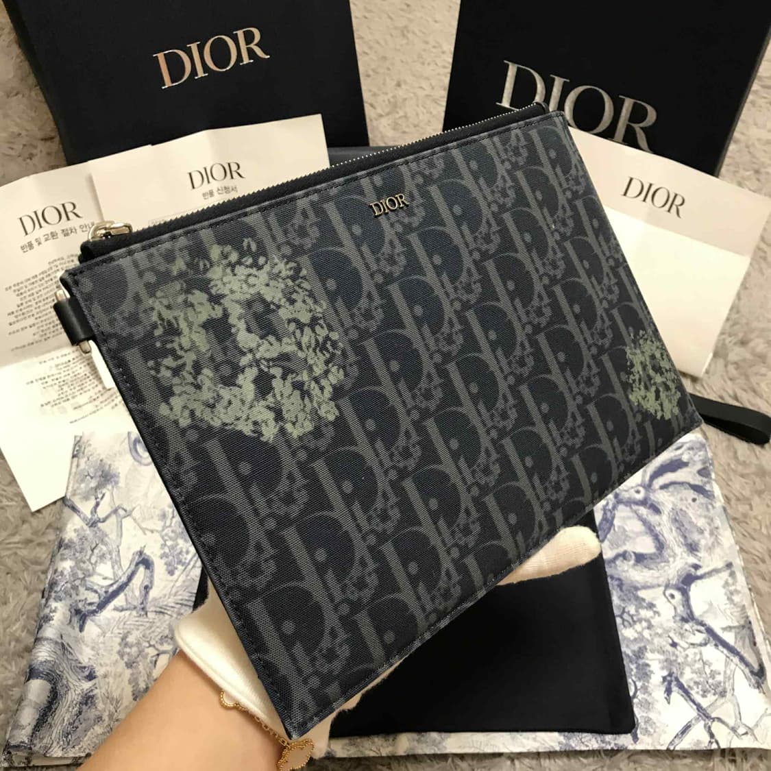 {클로젯}[백화점 풀구성+인보이스]디올 오블리크 A5 데님 클러치백 상품이미지3