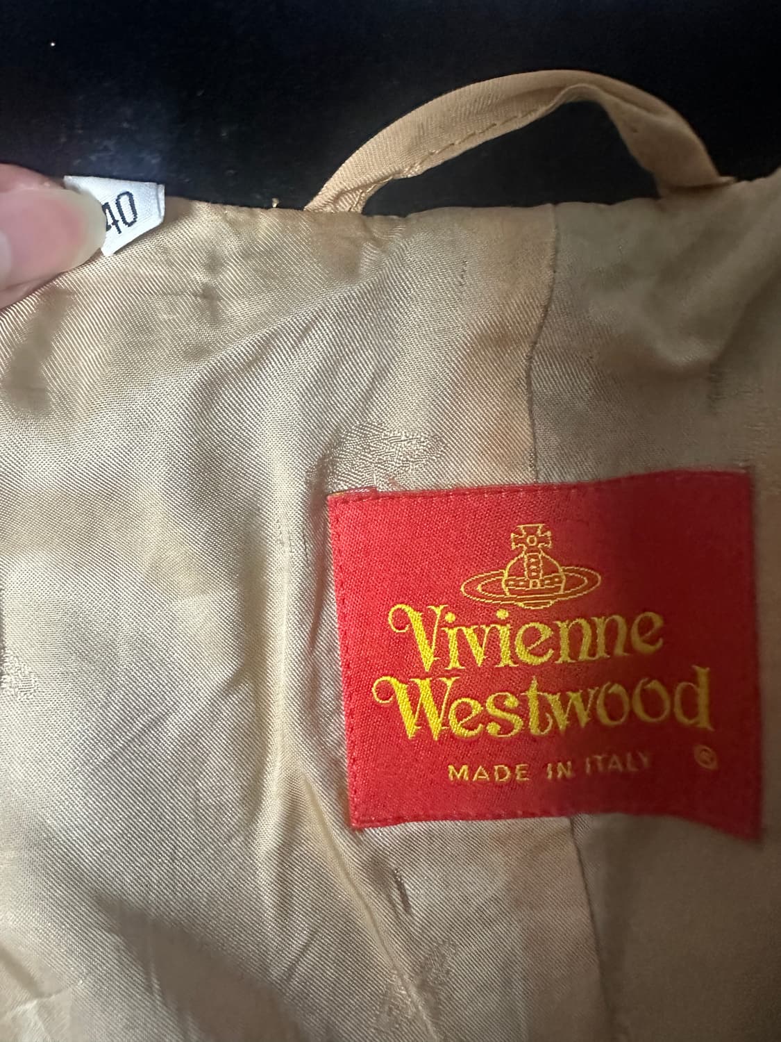 비비안웨스트우드 90년대 레드라벨 트위드 orb 체크 자켓 상품이미지6