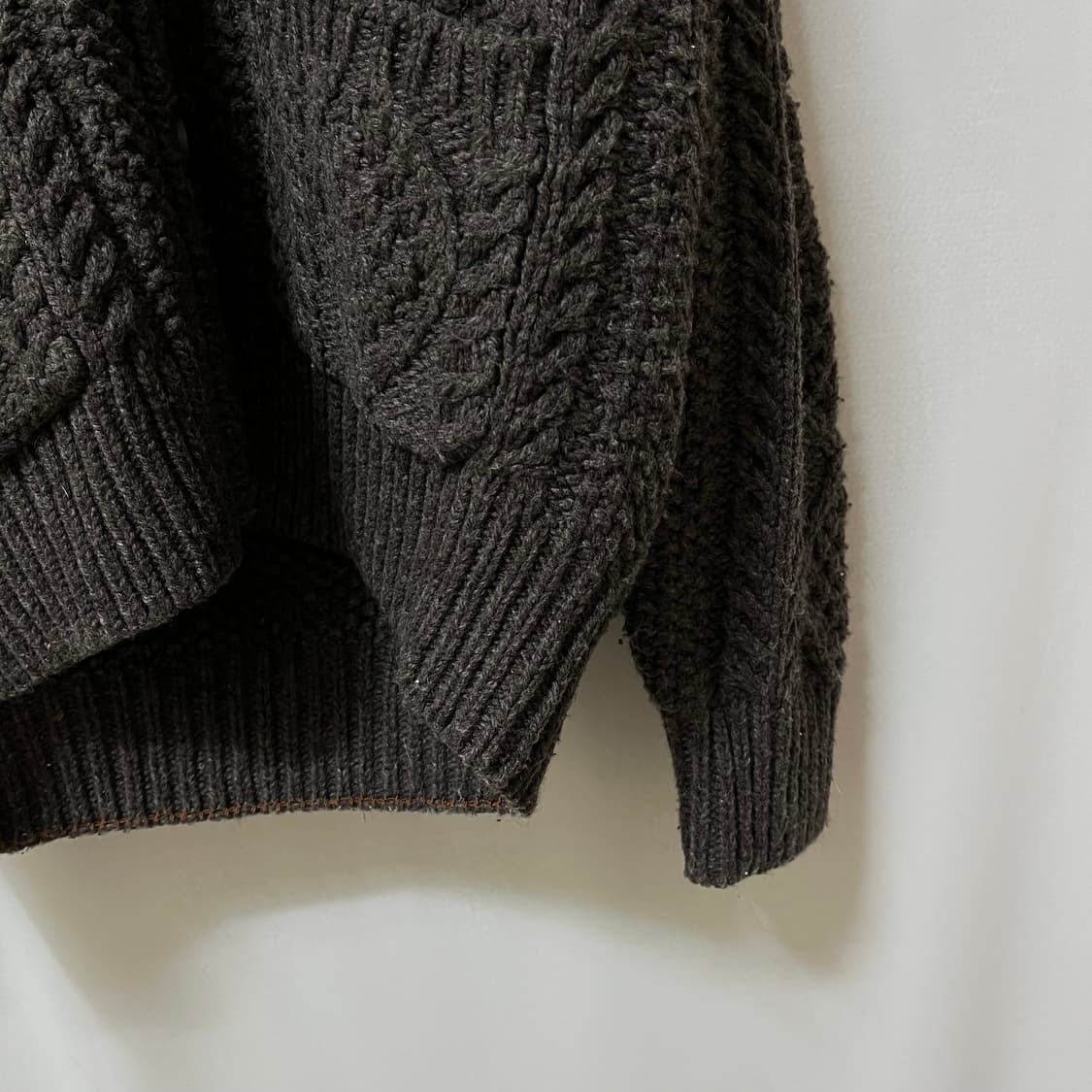 SUPER KNIT 포켓 꽈배기 니트 가디건 L/100 상품이미지3