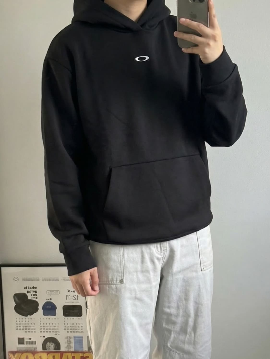 오클리 플리스 모달 후드티 상품이미지3