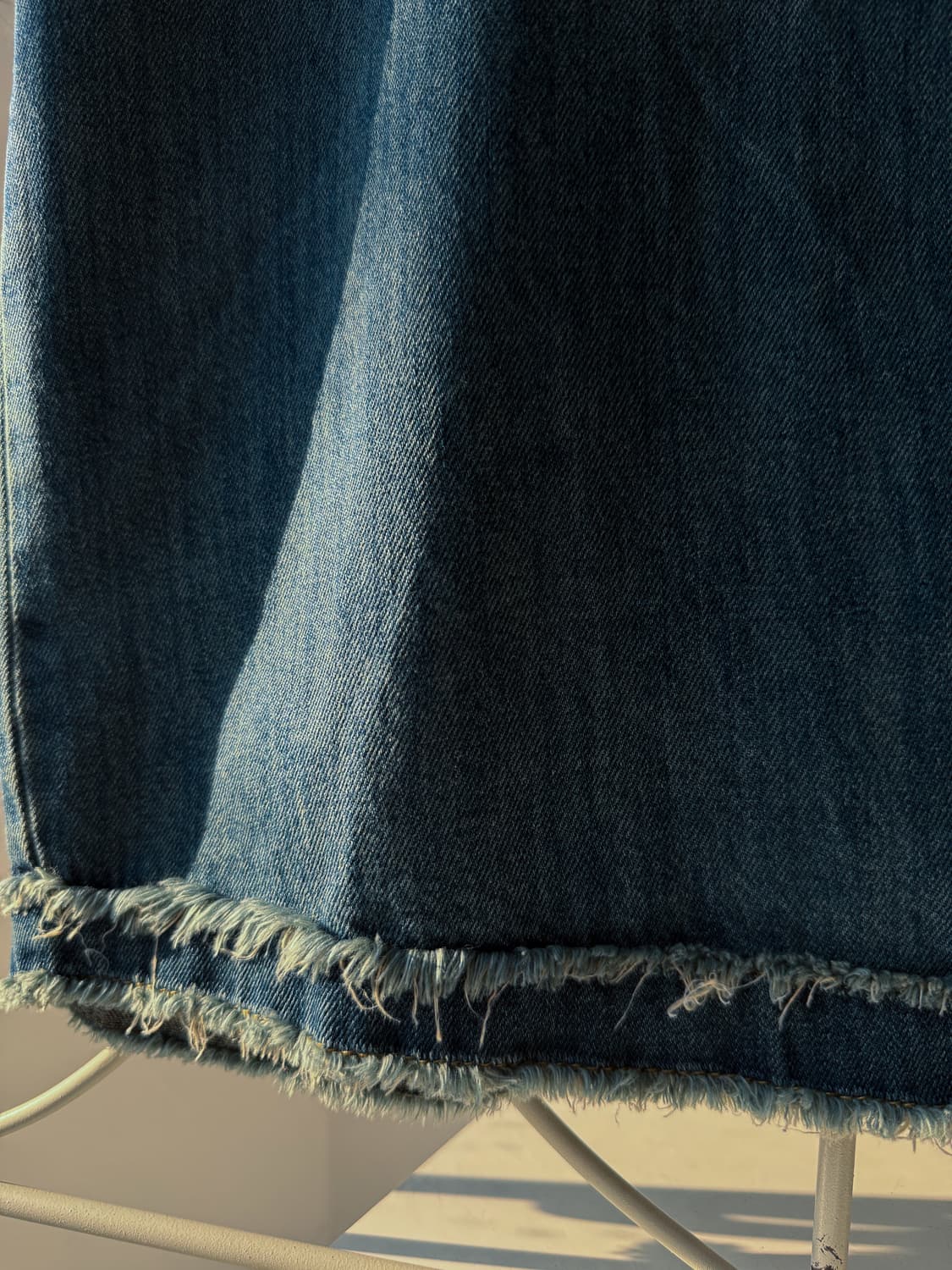  Lace-Up Unbalanced Denim Skirt 0339 상품이미지5