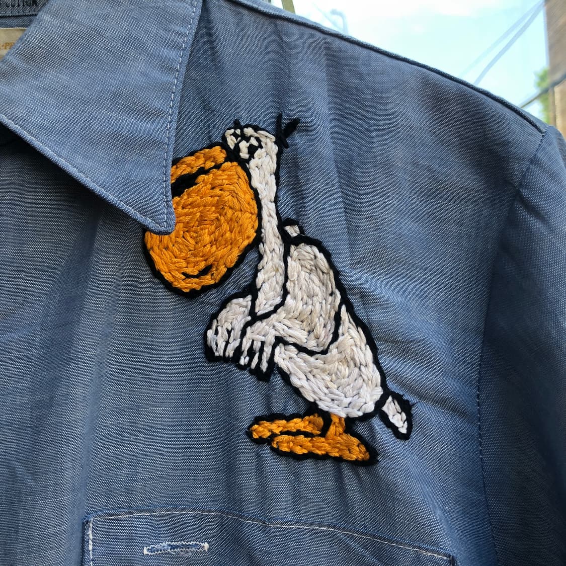 70s Sears chambray shirt-M 상품이미지2