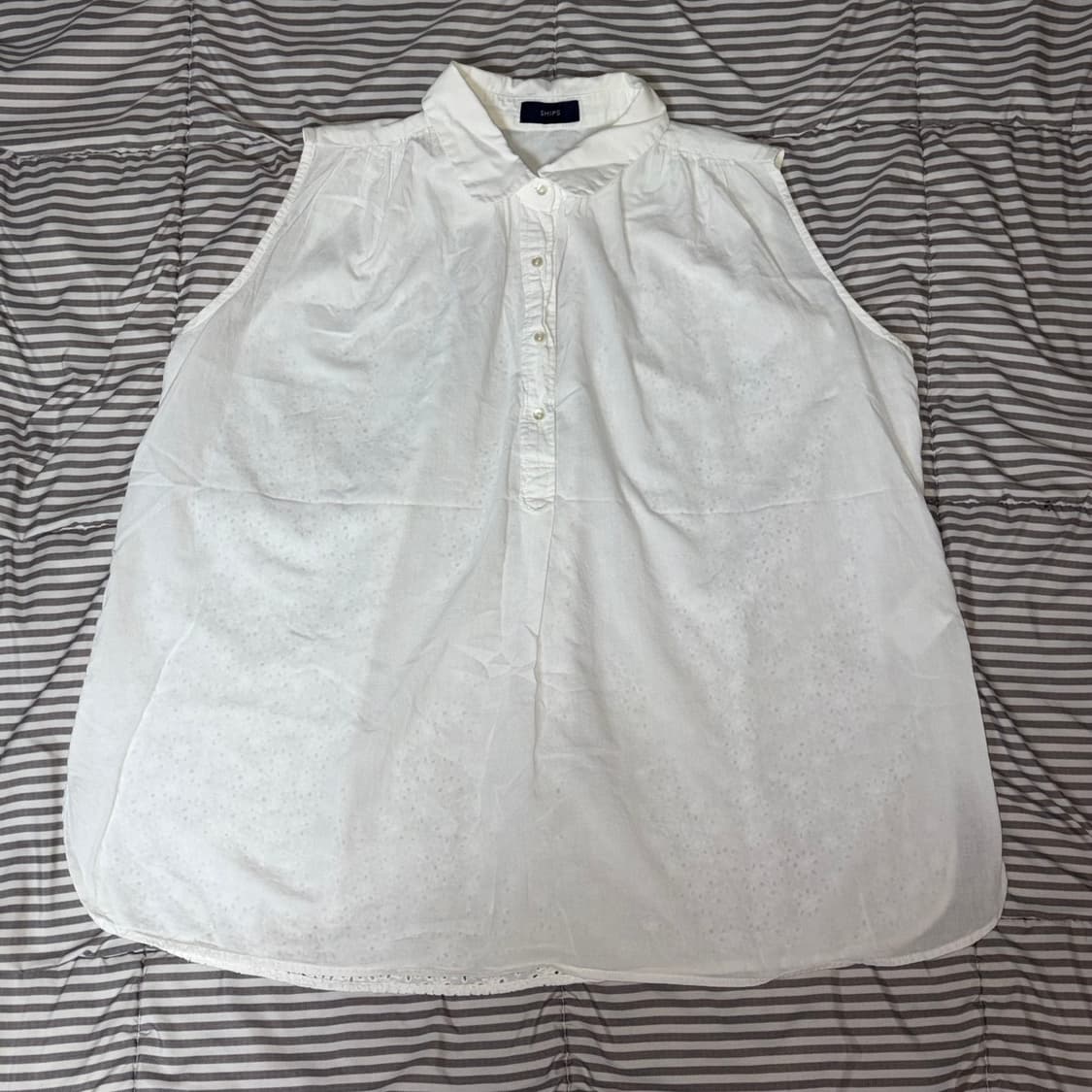 빈티지 모리걸 펀칭 나시 민소매 상품이미지1