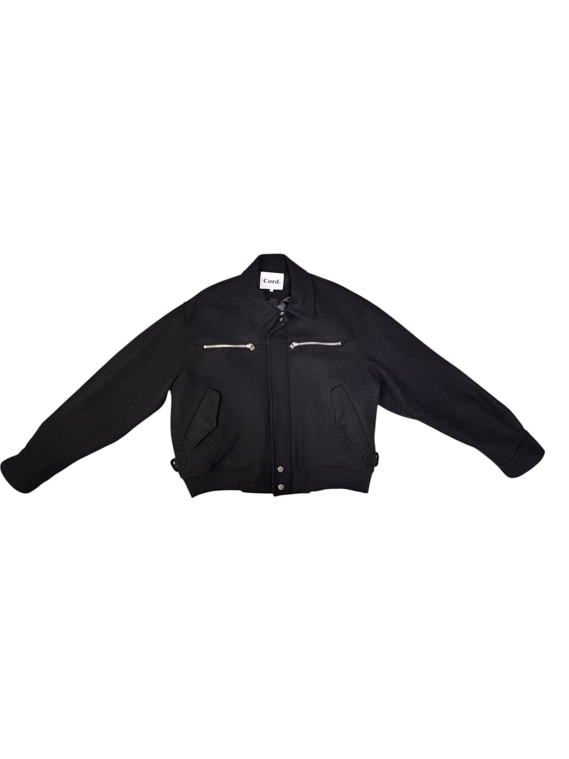 Cord 메탈 버클 울 블루종 metal buckle wool  블랙 M 상품이미지2