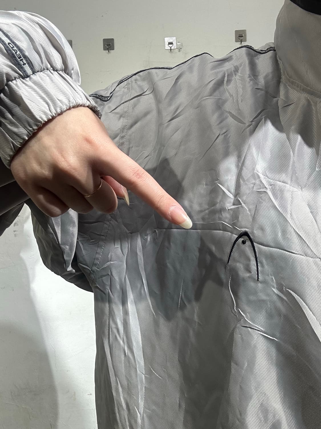 헤드 그레이 오버핏 올드스쿨 바람막이 자켓 L 상품이미지4