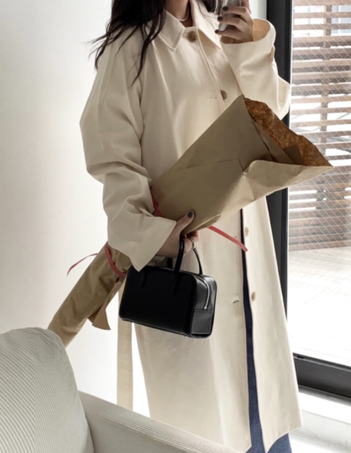 로렌하이(LAURENHI) 런던 트렌치코트 프리사이즈 새상품 상품이미지1