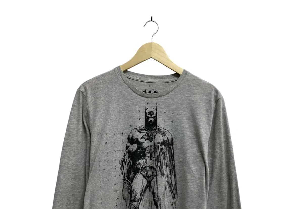 배트맨 Long Sleeve 그레이 티셔츠 M-L 상품이미지2