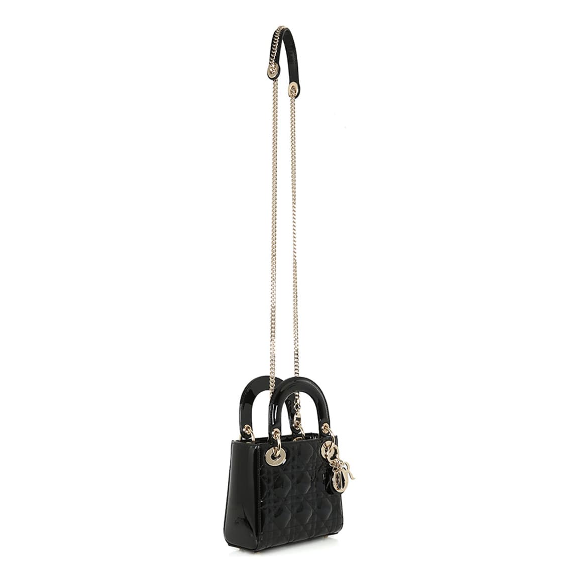 디올 Lady Dior 미니백 블랙 페이턴트 까나쥬 레이디디올 보증서 상품이미지9