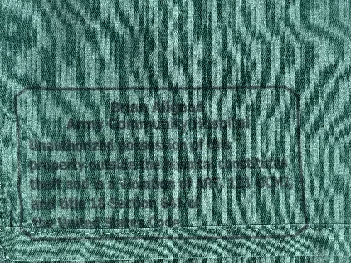 미국 미군 수술복 간호사 브이넥 반팔 티셔츠 (L) 상품이미지5