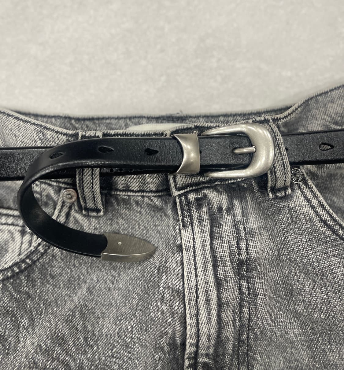 러스틱 리얼가죽벨트 (2cm) 상품이미지1