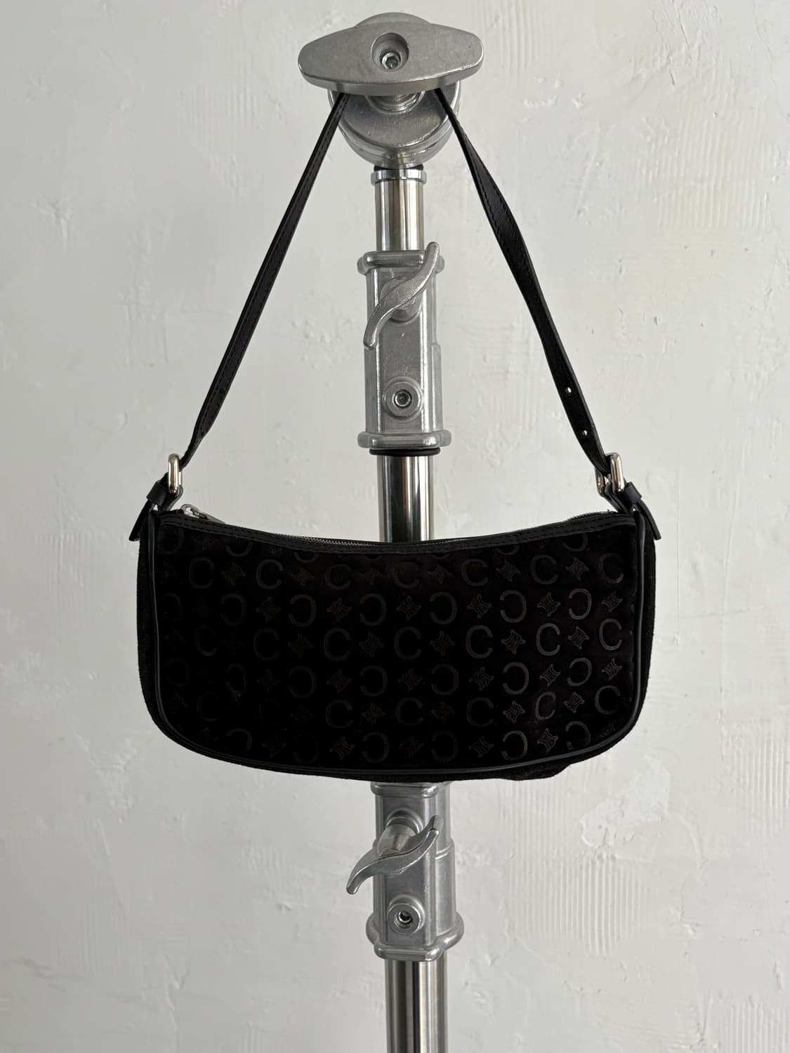 Celine 셀린느 빈티지 블랙 스웨이드 마카담 백 상품이미지10